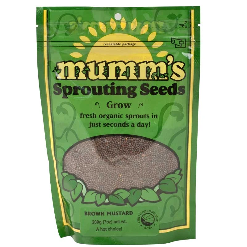 Organic Brown Mustard Sprouting Seeds (7 Oz) 1 Organic Brown Mustard Sprouting Seeds (7 Oz)