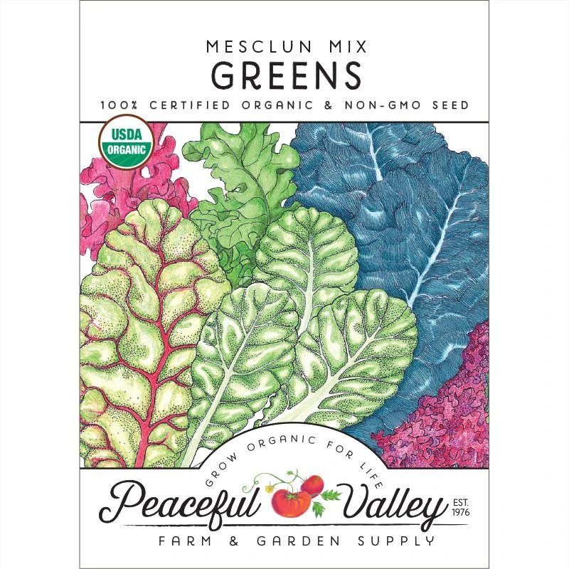 Mesclun Mix Greens Seeds (Organic) 1 Mesclun Mix Greens Seeds (Organic)