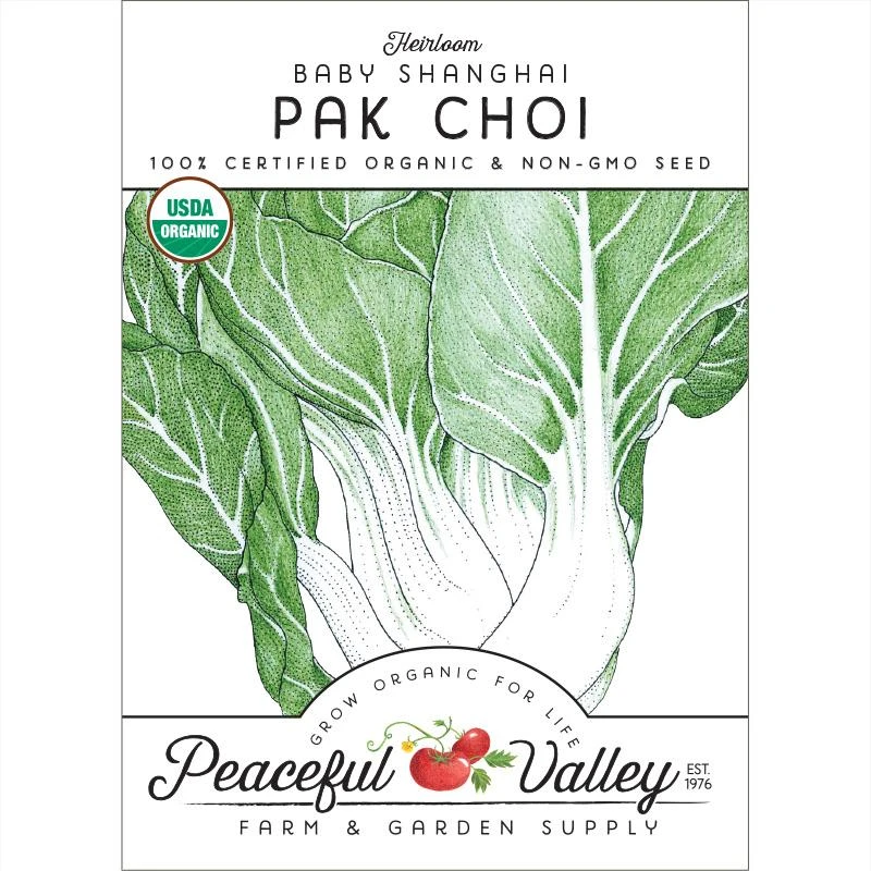 Pak Choi Baby Shanghai Greens Seeds (Organic) 1 Pak Choi Baby Shanghai Greens Seeds (Organic)