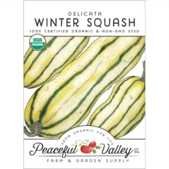 Delicata Winter Squash Seeds (Organic)