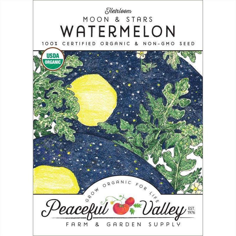 Moon & Stars Watermelon Seeds (Organic) 1 Moon & Stars Watermelon Seeds (Organic)