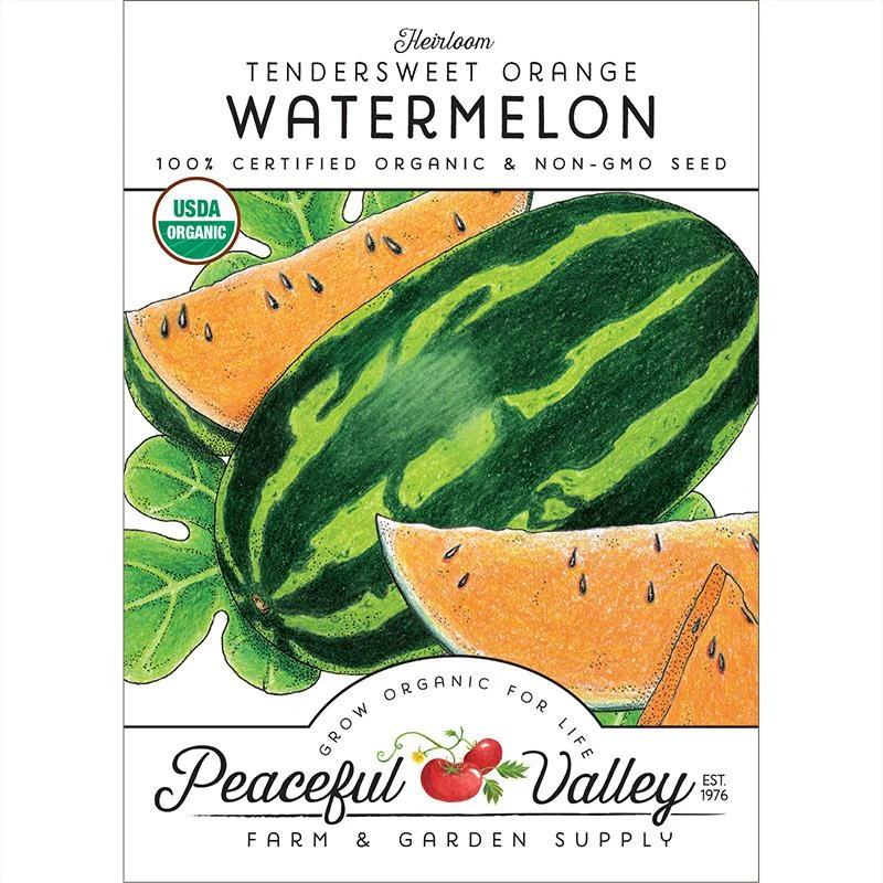 Tendersweet Orange Watermelon Seeds (Organic) 1 Tendersweet Orange Watermelon Seeds (Organic)