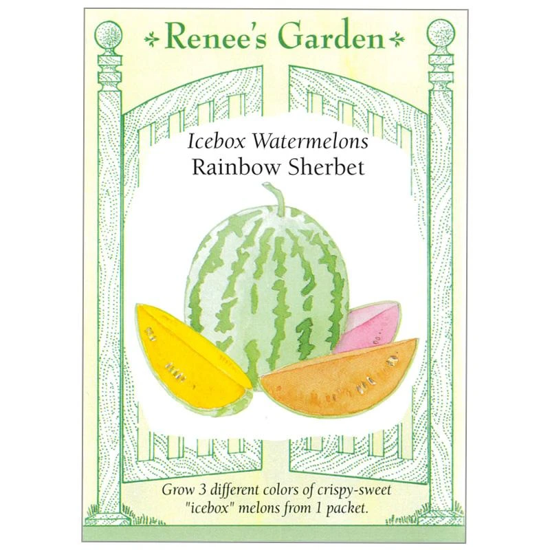 Renee's Garden Watermelon Trio Rainbow Sherbet 1 Renee's Garden Watermelon Trio Rainbow Sherbet